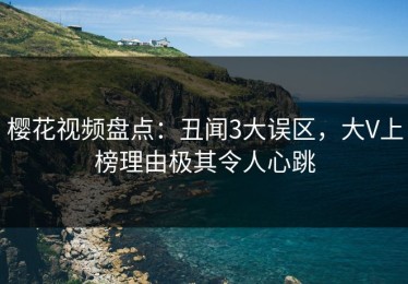 樱花视频盘点：丑闻3大误区，大V上榜理由极其令人心跳
